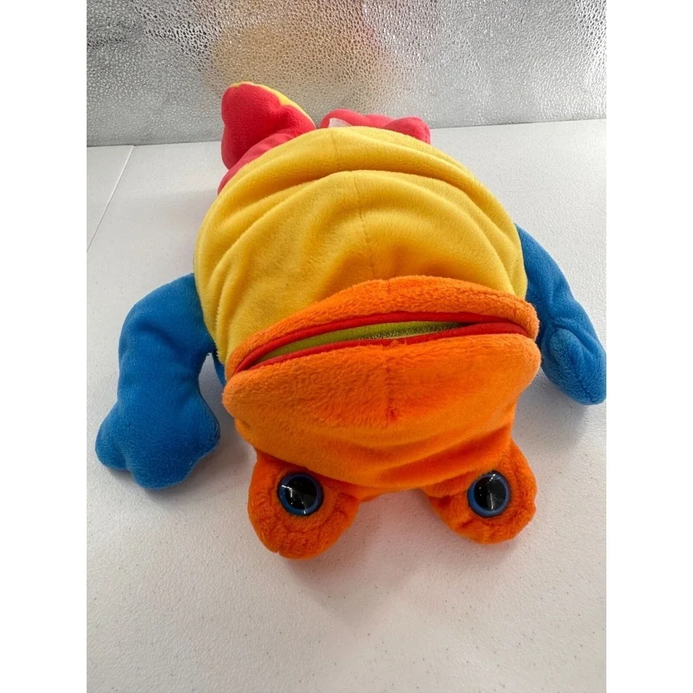 Commonwealth Colorful Plush Frog Toy Hook‎ Loop Mouth Bright Multicolor Design